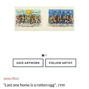 James Rizzi “Last One Home is a Rotten Egg” Art